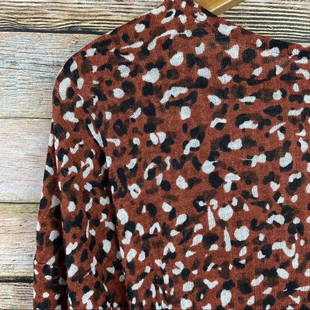 Eloquii Leopard Print Ribbed Tie Waist Midi Dress Size 18/20 - Picture 6 of 9